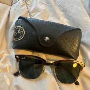 Ray-Ban Black Leather Sunglasses Case
